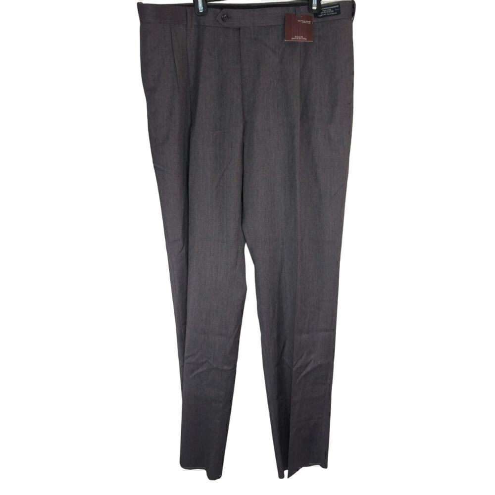 Austin Reed Natural Stretch Gabardine Extra Fine Merino Wool Pants Size 40 R NWT